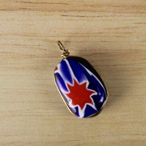 Vintage Millefiori Star Pendant